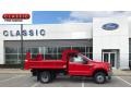 Ford F350 Super Duty XL Regular Cab 4x4 Chassis Dump Truck Race Red photo #1