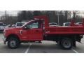 Ford F350 Super Duty XL Regular Cab 4x4 Chassis Dump Truck Race Red photo #5