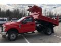 Ford F350 Super Duty XL Regular Cab 4x4 Chassis Dump Truck Race Red photo #13