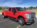 Ford F450 Super Duty Lariat Crew Cab 4x4 Dually Vermillion Red photo #8