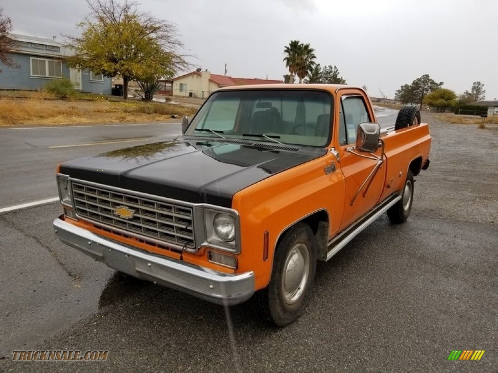 1976 C/K C20 Custom Deluxe Regular Cab - Orange / Saddle photo #1