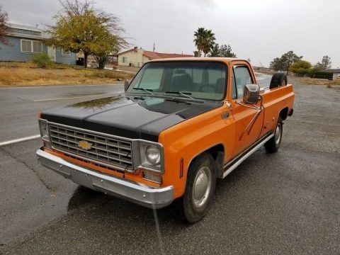 Orange 1976 Chevrolet C/K C20 Custom Deluxe Regular Cab