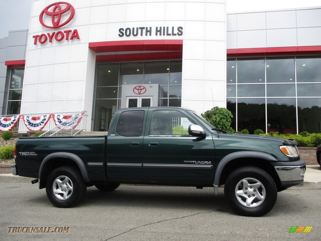 2000 Tundra SR5 Extended Cab 4x4 - Imperial Jade Mica / Gray photo #2