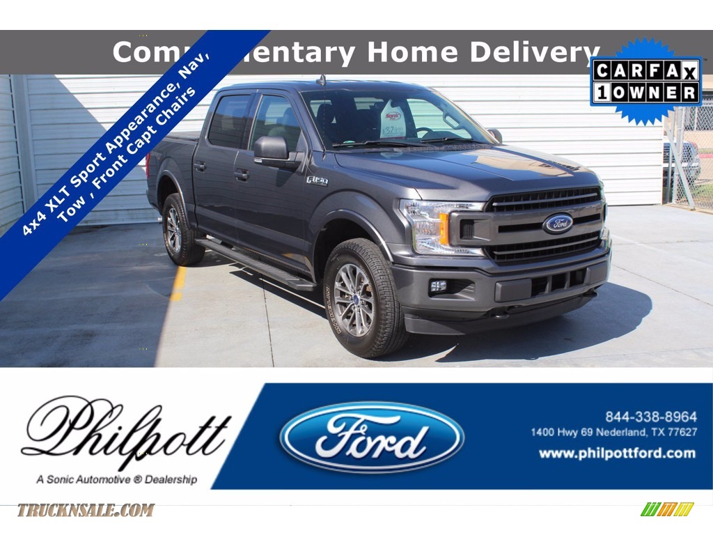 2018 F150 XLT SuperCrew 4x4 - Lead Foot / Special Edition Black/Red photo #1