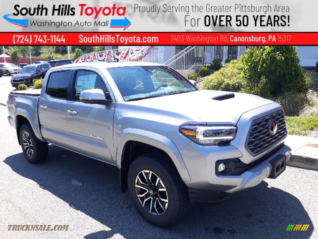 2020 Tacoma TRD Sport Double Cab 4x4 - Silver Sky Metallic / TRD Cement/Black photo #1