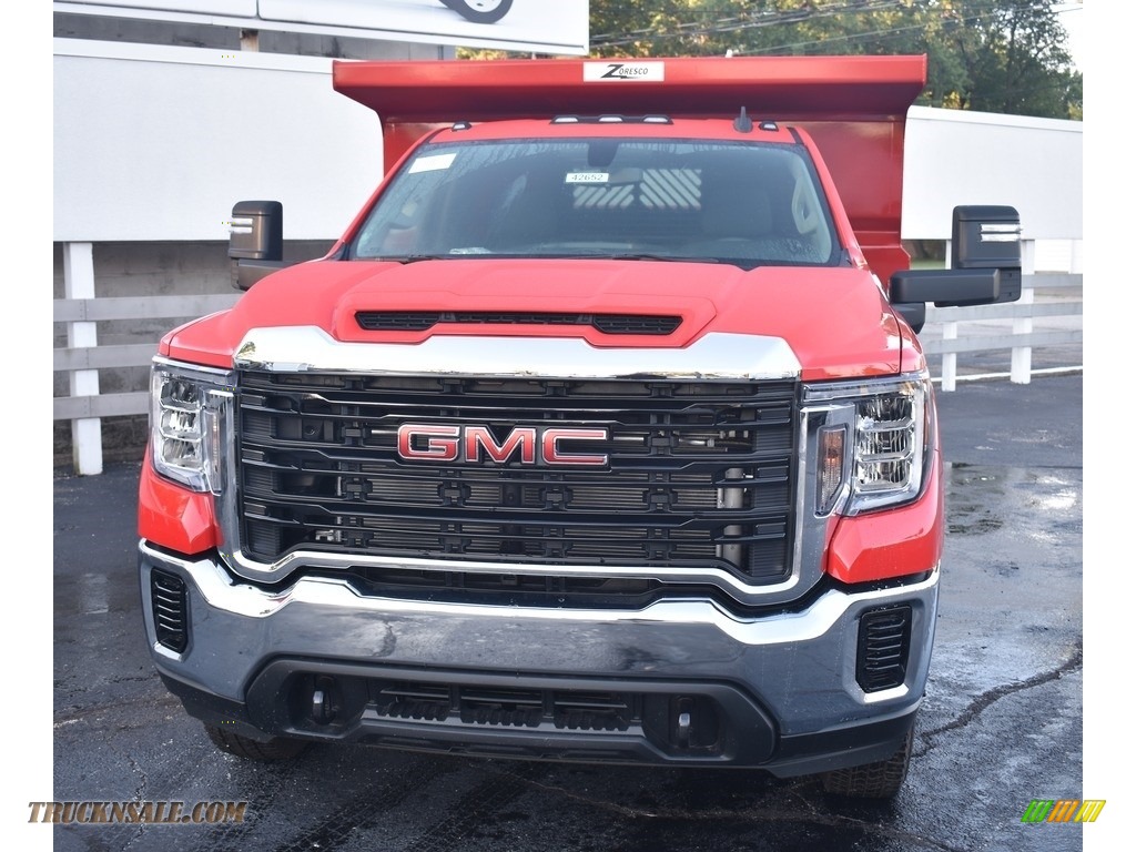 2020 Sierra 3500HD Crew Cab 4WD Chassis Dump Truck - Cardinal Red / Jet Black photo #4
