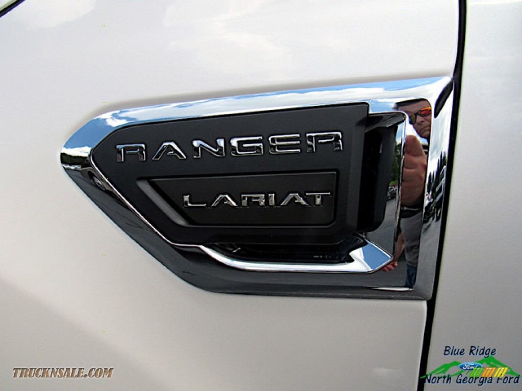 2019 Ranger Lariat SuperCrew 4x4 - White Platinum Tri-Coat / Medium Stone photo #27