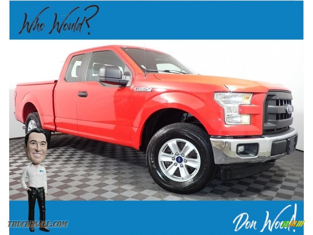 Race Red / Earth Gray Ford F150 XL SuperCab 4x4