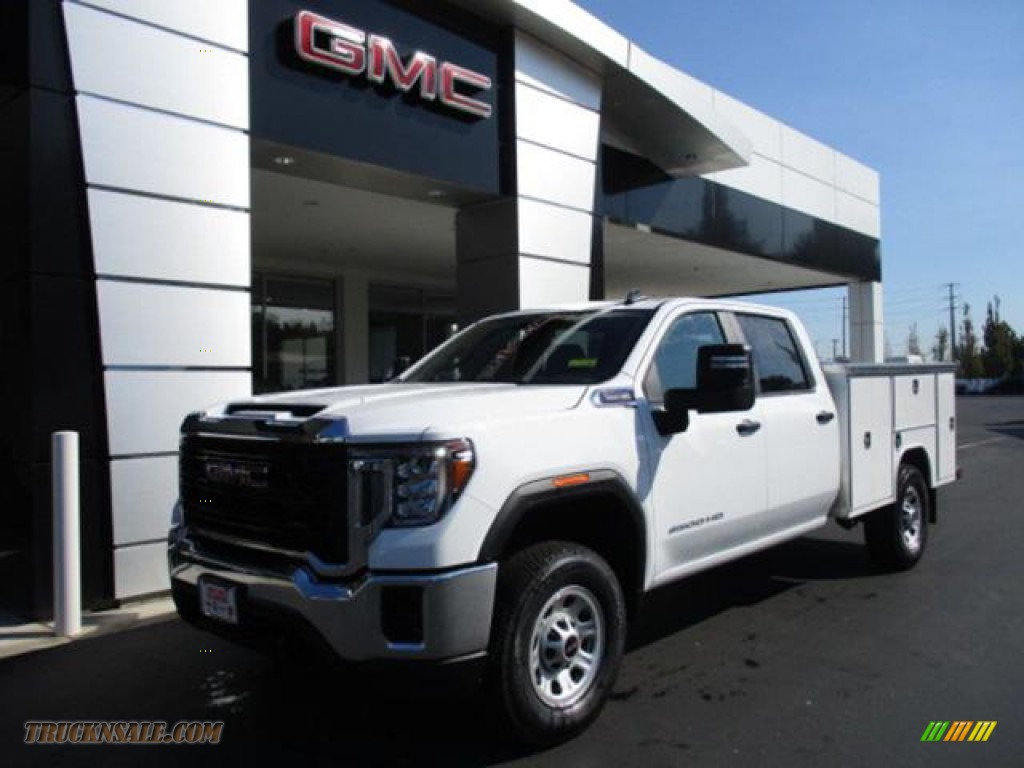2020 Sierra 3500HD Crew Cab 4WD Chassis Utility Truck - Summit White / Jet Black photo #1