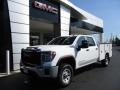 GMC Sierra 3500HD Crew Cab 4WD Chassis Utility Truck Summit White photo #1