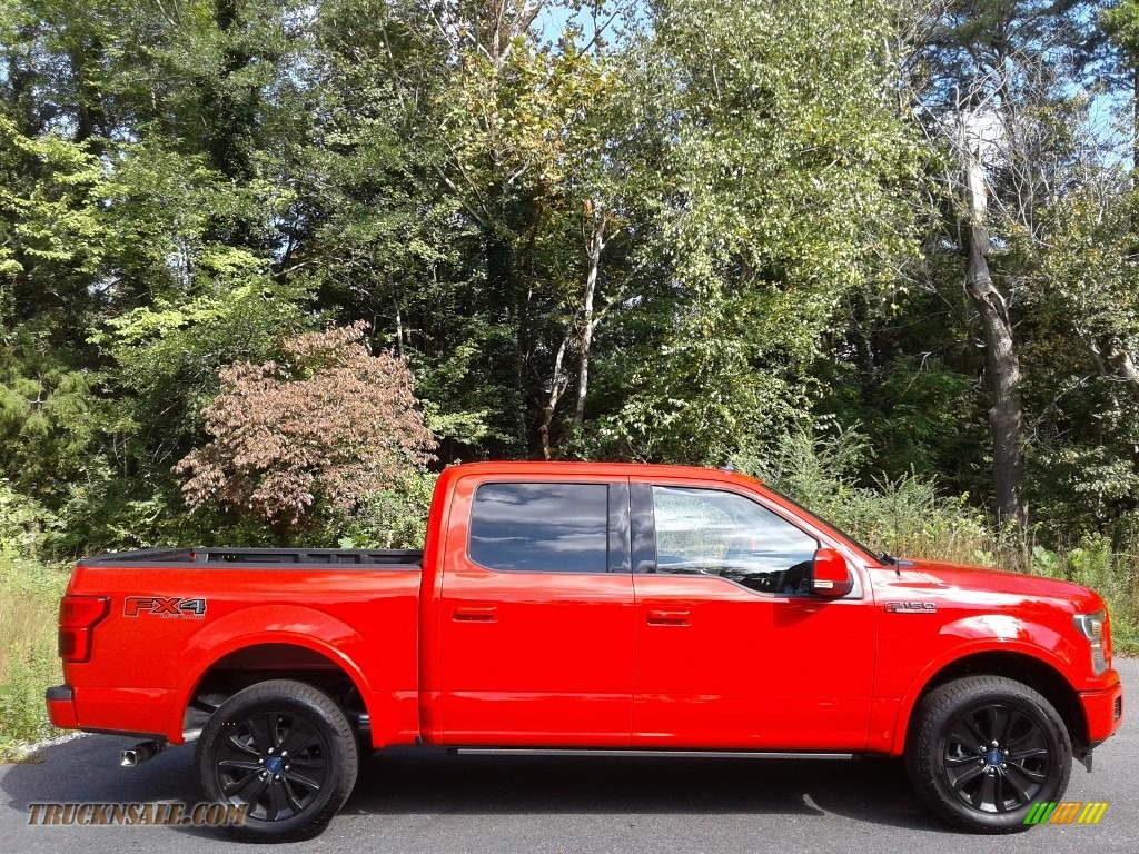 2020 F150 Lariat SuperCrew 4x4 - Race Red / Sport Special Edition Black/Red photo #7
