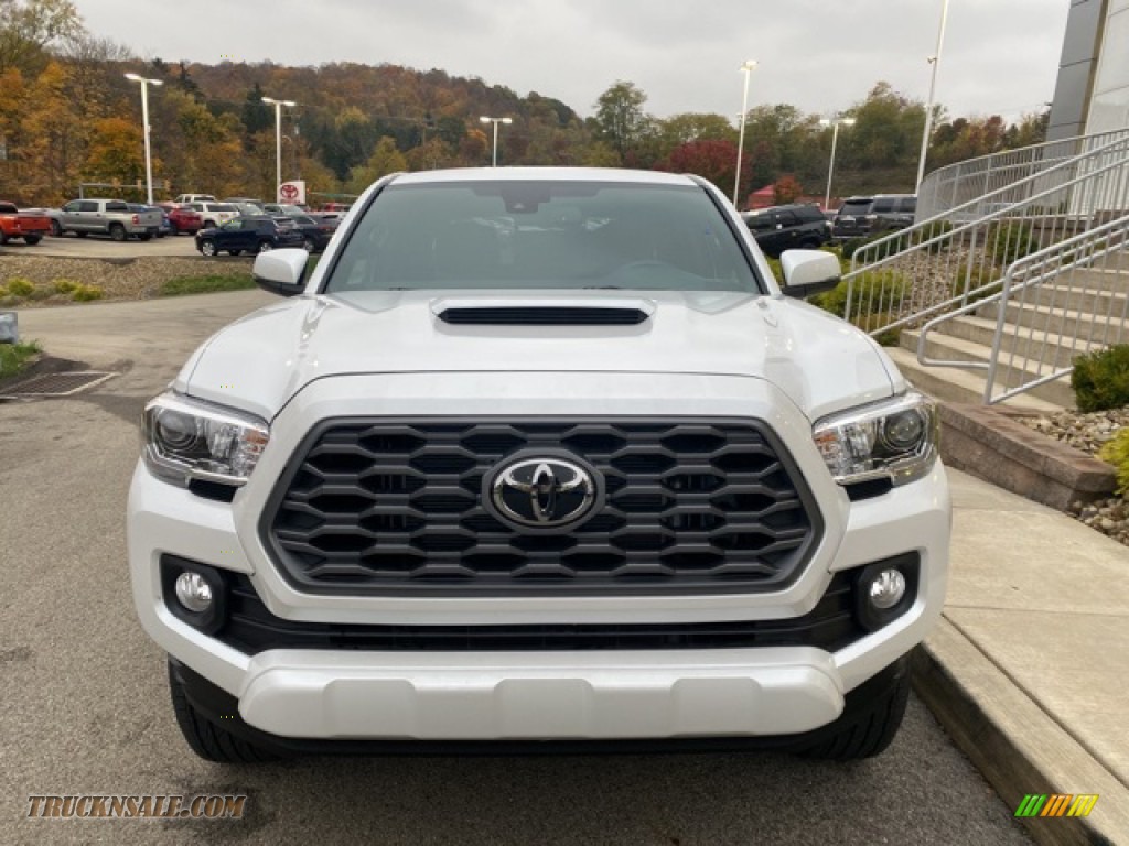 2021 Tacoma TRD Sport Double Cab 4x4 - Wind Chill Pearl / TRD Cement/Black photo #10