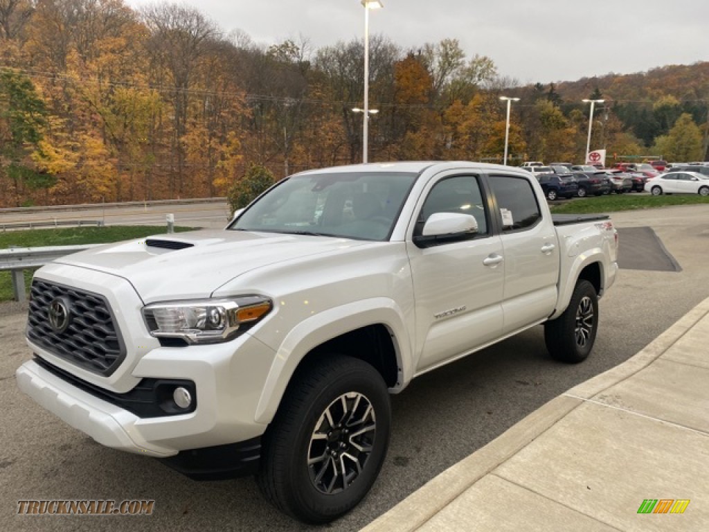 2021 Tacoma TRD Sport Double Cab 4x4 - Wind Chill Pearl / TRD Cement/Black photo #11
