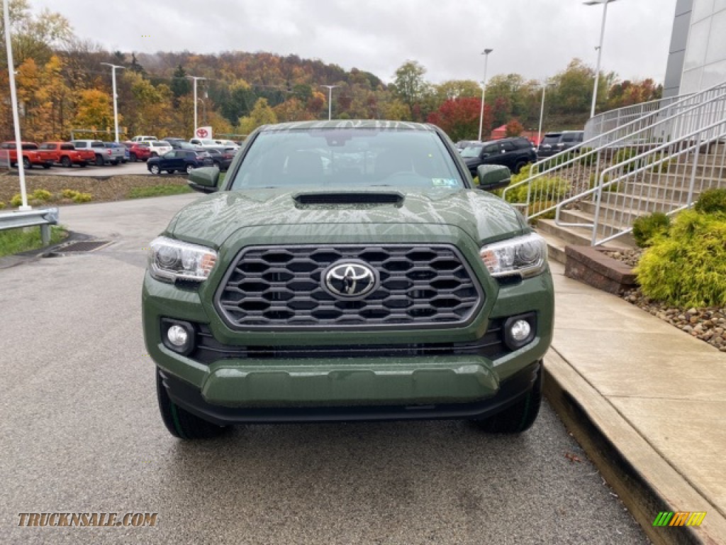 2021 Tacoma TRD Sport Double Cab 4x4 - Army Green / TRD Cement/Black photo #13