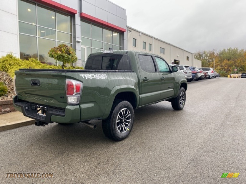 2021 Tacoma TRD Sport Double Cab 4x4 - Army Green / TRD Cement/Black photo #15
