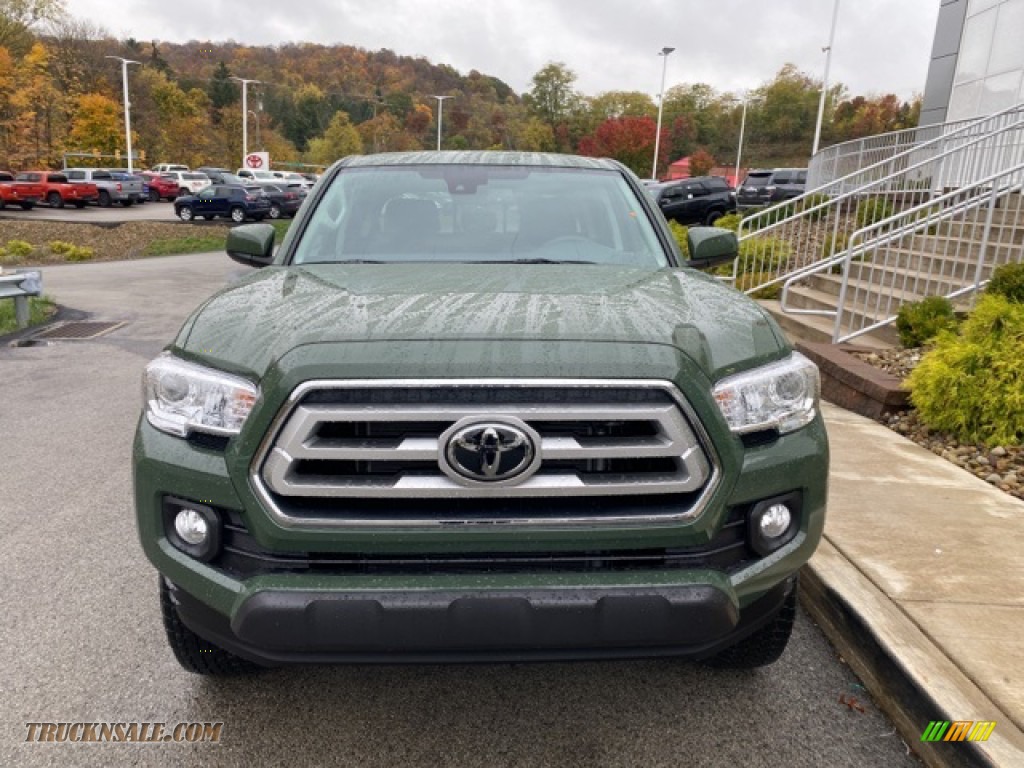 2021 Tacoma SR5 Double Cab 4x4 - Army Green / TRD Cement/Black photo #11