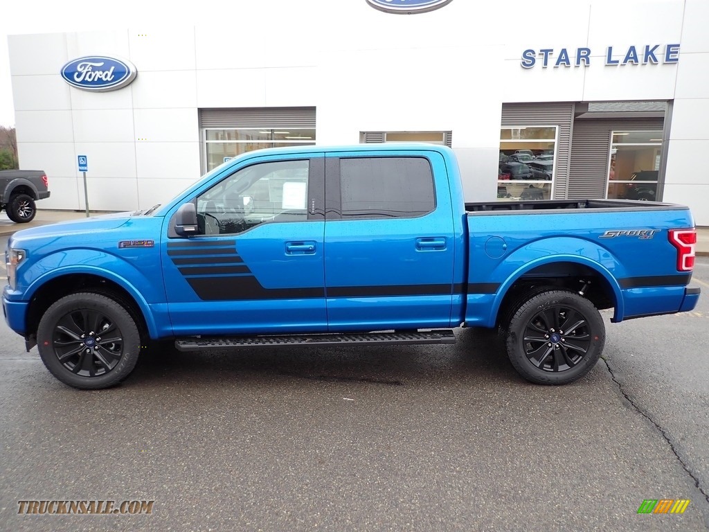 2020 F150 XLT SuperCrew 4x4 - Velocity Blue / Sport Special Edition Black/Red photo #2