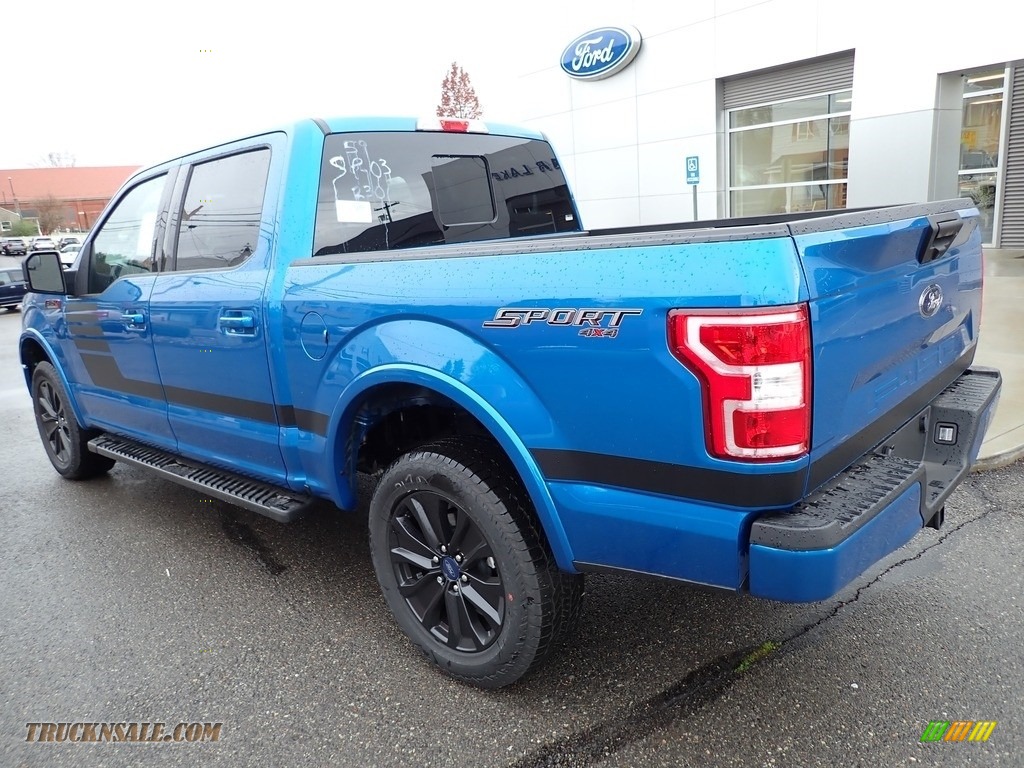 2020 F150 XLT SuperCrew 4x4 - Velocity Blue / Sport Special Edition Black/Red photo #3
