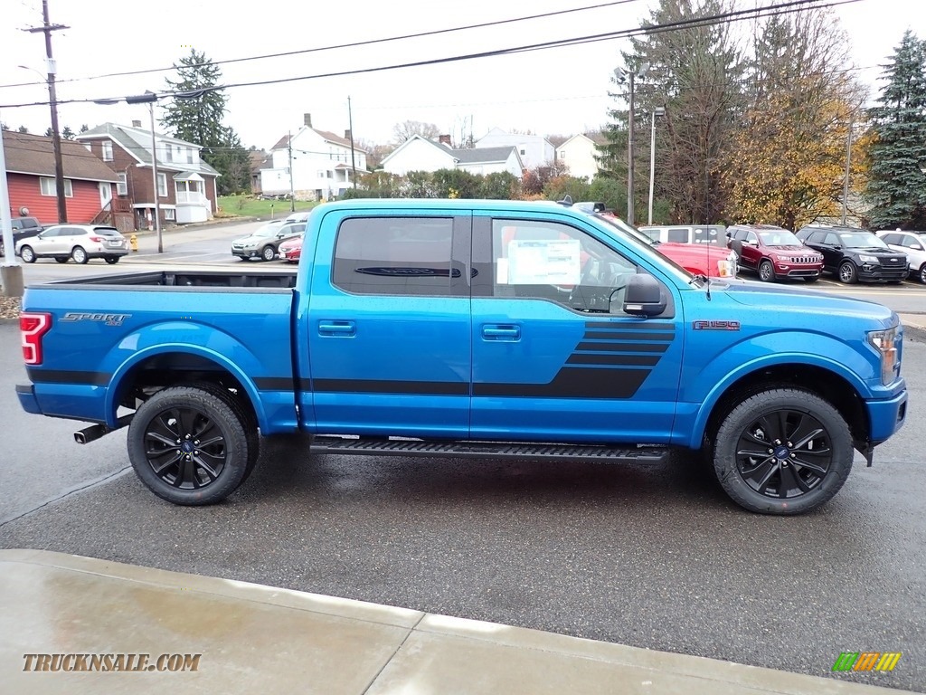 2020 F150 XLT SuperCrew 4x4 - Velocity Blue / Sport Special Edition Black/Red photo #6