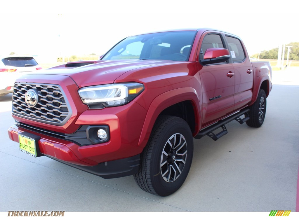 2021 Tacoma TRD Sport Double Cab 4x4 - Barcelona Red Metallic / TRD Cement/Black photo #4