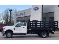 Ford F350 Super Duty XL Regular Cab 4x4 Chassis Stake Truck Oxford White photo #1
