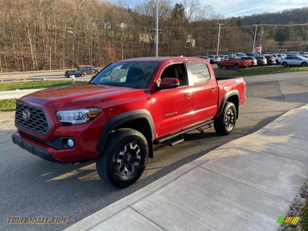 2021 Tacoma TRD Off Road Double Cab 4x4 - Barcelona Red Metallic / TRD Cement/Black photo #12