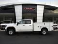 GMC Sierra 2500HD Double Cab 4WD Chassis Utility Truck Summit White photo #2