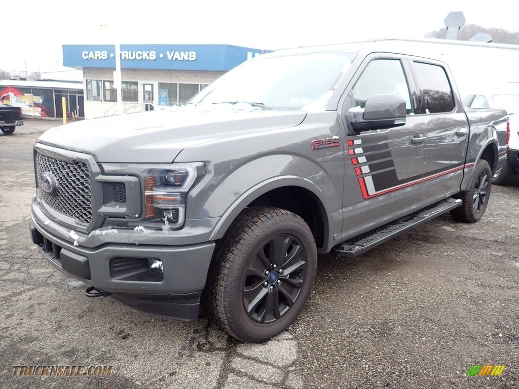 2020 F150 Lariat SuperCrew 4x4 - Lead Foot / Sport Special Edition Black/Red photo #5