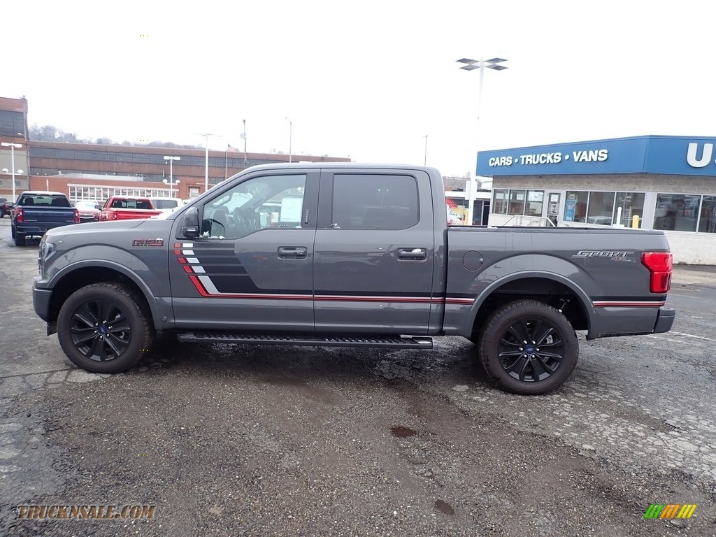 2020 F150 Lariat SuperCrew 4x4 - Lead Foot / Sport Special Edition Black/Red photo #6