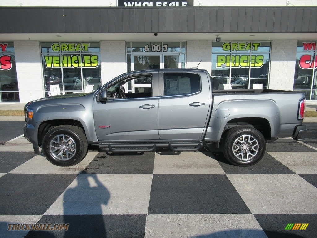 Satin Steel Metallic / Jet Black/­Cobalt Red GMC Canyon All Terrain Crew Cab 4WD