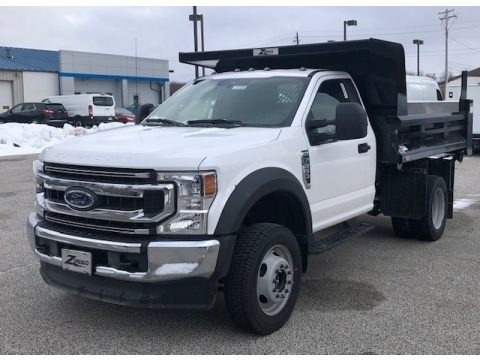 Oxford White 2021 Ford F550 Super Duty XL Crew Cab Chassis Dump Truck