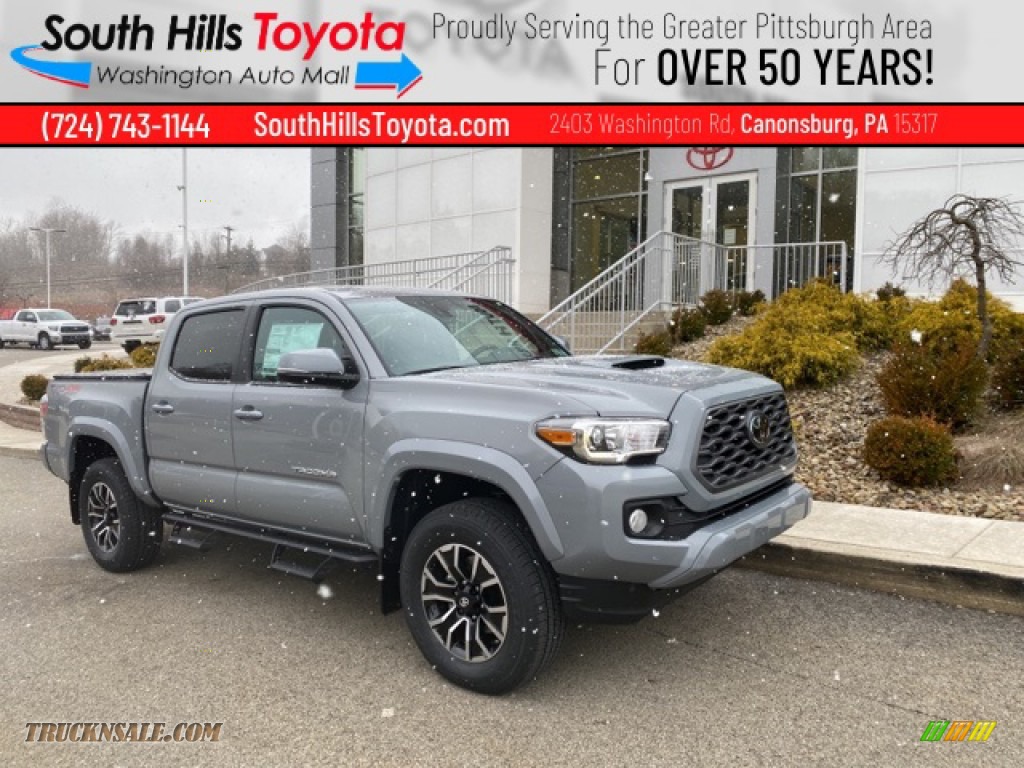2021 Tacoma TRD Sport Double Cab 4x4 - Cement / TRD Cement/Black photo #1