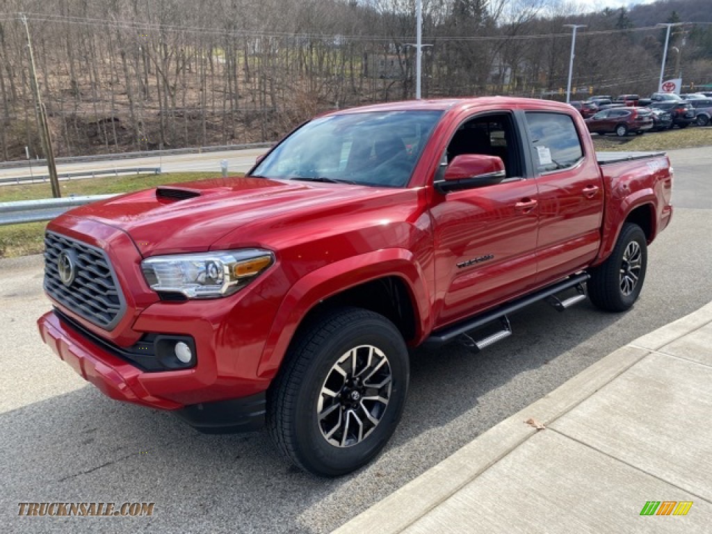 2021 Tacoma TRD Sport Double Cab 4x4 - Barcelona Red Metallic / TRD Cement/Black photo #12