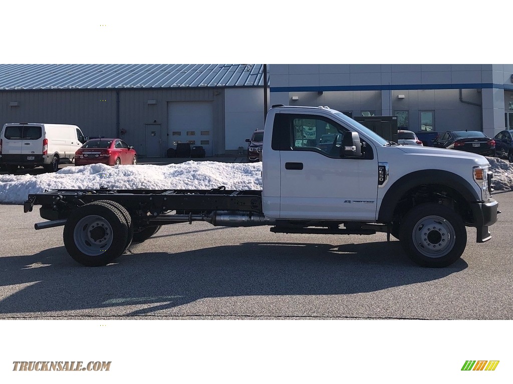 2020 F550 Super Duty XL Regular Cab Chassis - Oxford White / Earth Gray photo #4