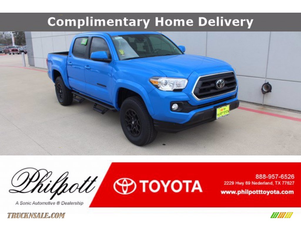 2021 Tacoma SR5 Double Cab - Voodoo Blue / Cement photo #1
