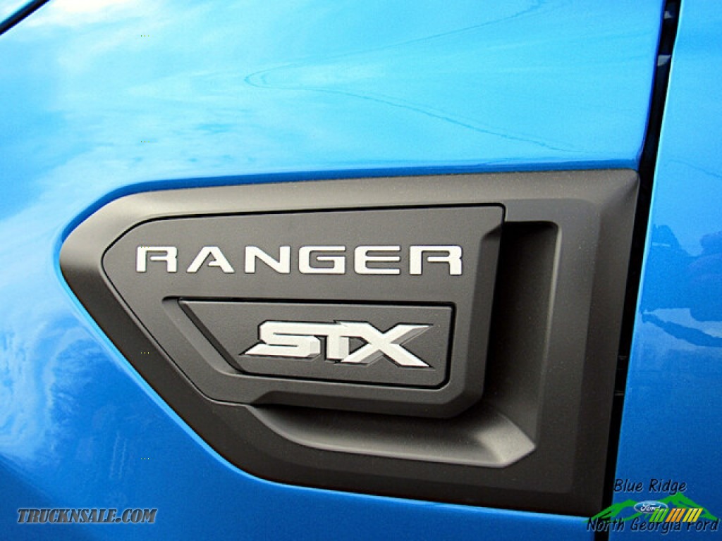 2021 Ranger STX SuperCrew 4x4 - Velocity Blue Metallic / Ebony photo #28