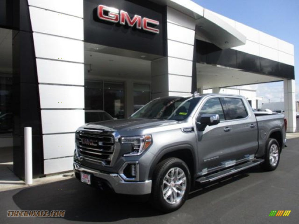 2021 Sierra 1500 SLT Crew Cab 4WD - Satin Steel Metallic / Jet Black photo #1 2021 Sierra 1500 SLT Crew Cab 4WD - Satin Steel Metallic / Jet Black photo #1