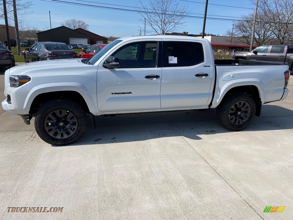 Wind Chill Pearl / Black Toyota Tacoma Limited Double Cab 4x4