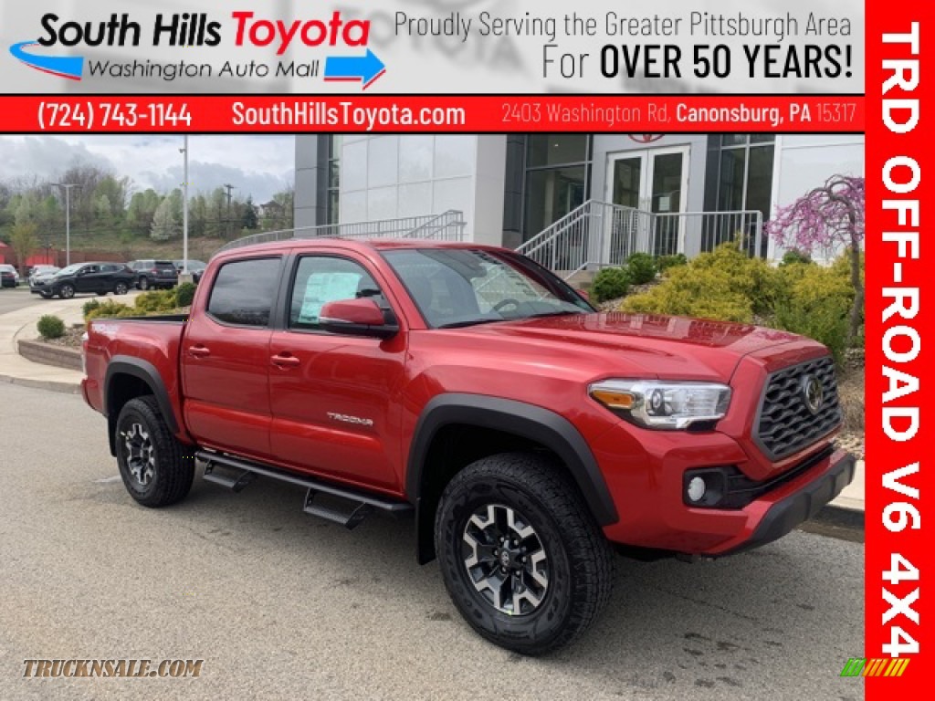 2021 Tacoma TRD Off Road Double Cab 4x4 - Barcelona Red Metallic / TRD Cement/Black photo #1