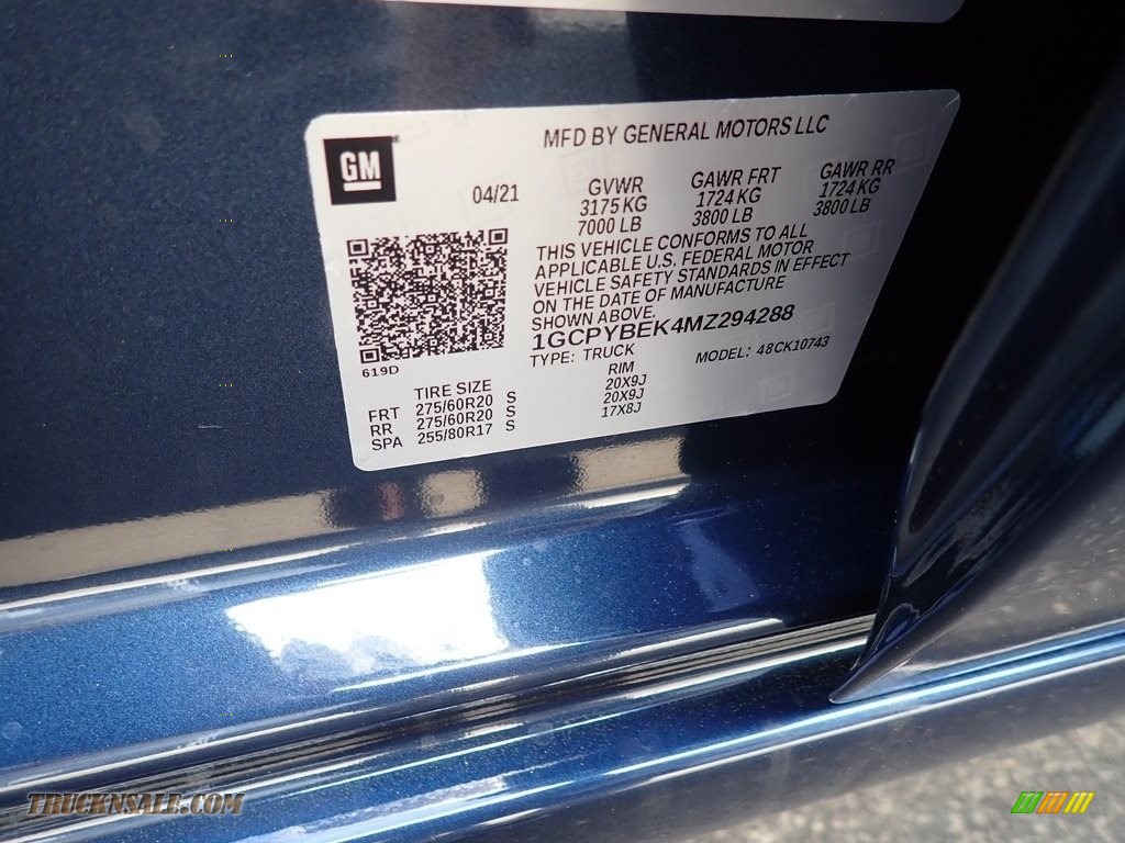2021 Silverado 1500 Custom Crew Cab 4x4 - Northsky Blue Metallic / Jet Black photo #18