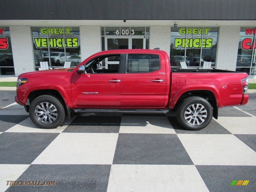 Barcelona Red Metallic / Black Toyota Tacoma Limited Double Cab 4x4