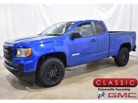 Dynamic Blue Metallic 2021 GMC Canyon Elevation Extended Cab 4WD