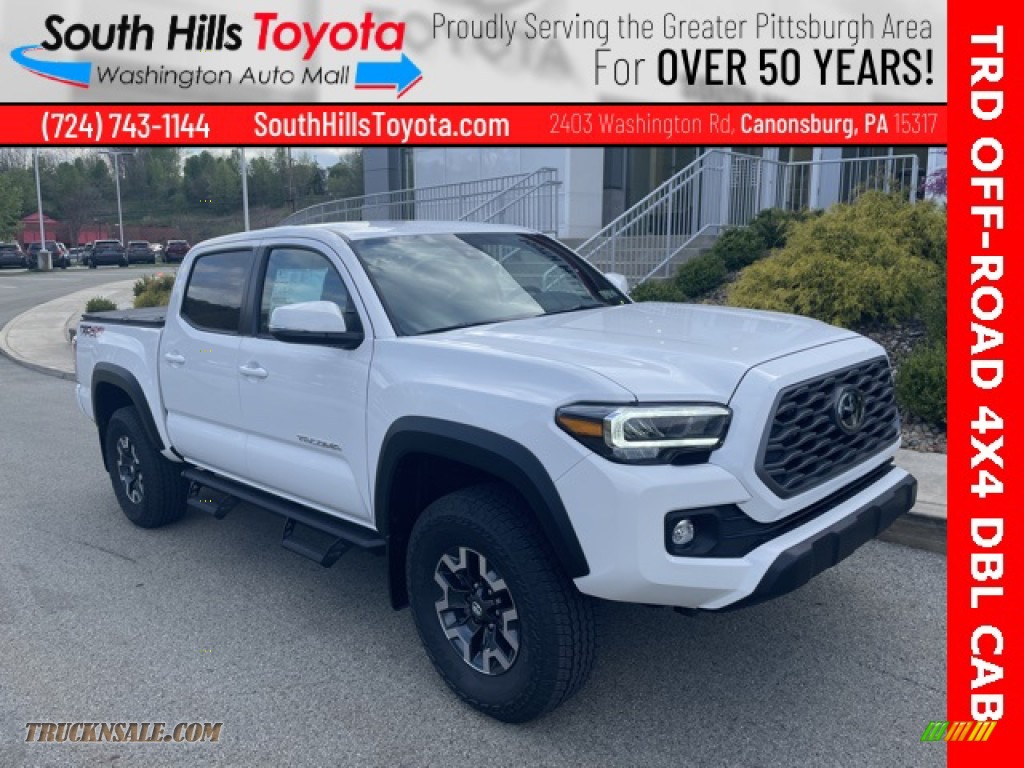 Super White / Cement/Black Toyota Tacoma TRD Off Road Double Cab 4x4