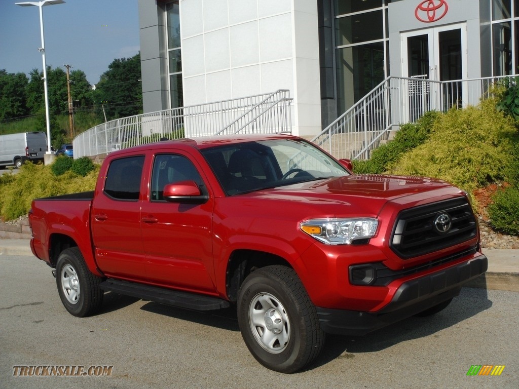 Barcelona Red Metallic / Cement Toyota Tacoma SR Double Cab 4x4