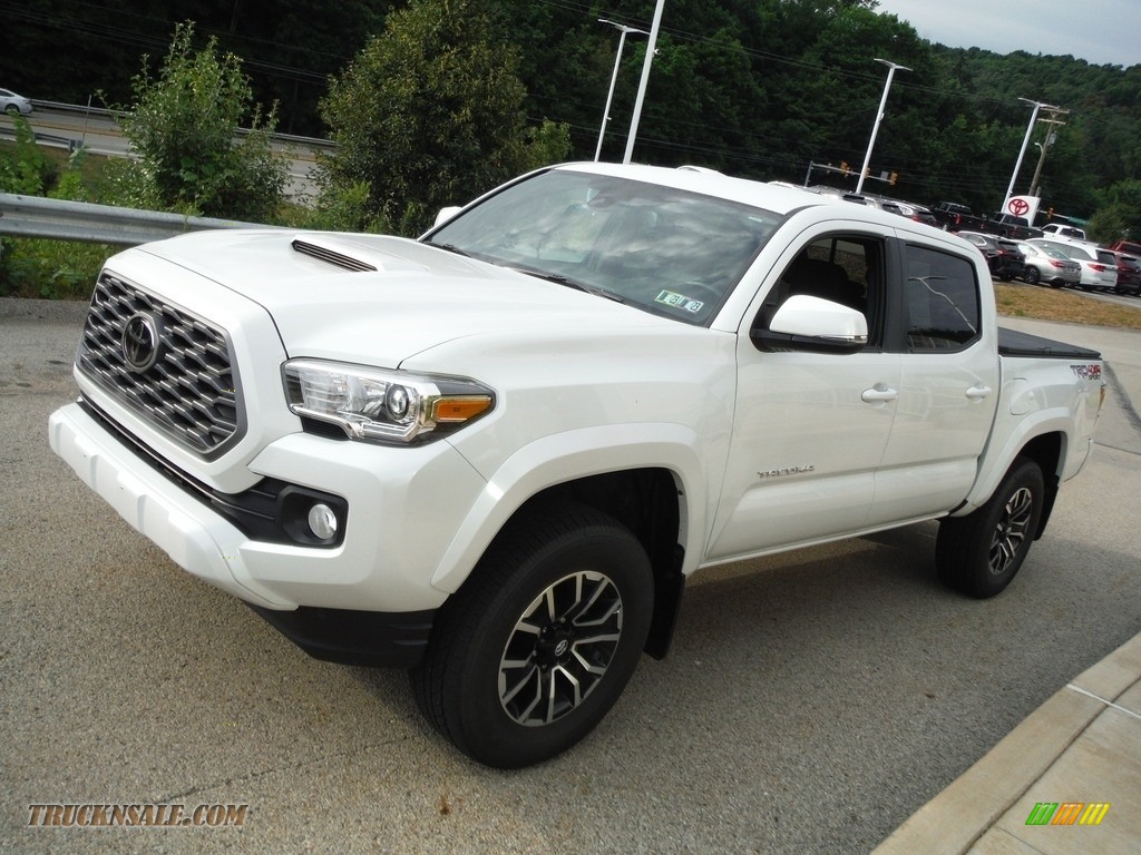 2021 Tacoma TRD Sport Double Cab 4x4 - Wind Chill Pearl / TRD Cement/Black photo #14