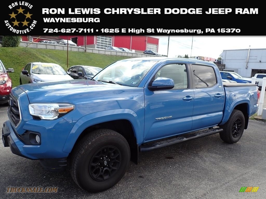 Cavalry Blue / Cement Gray Toyota Tacoma SR5 Double Cab 4x4