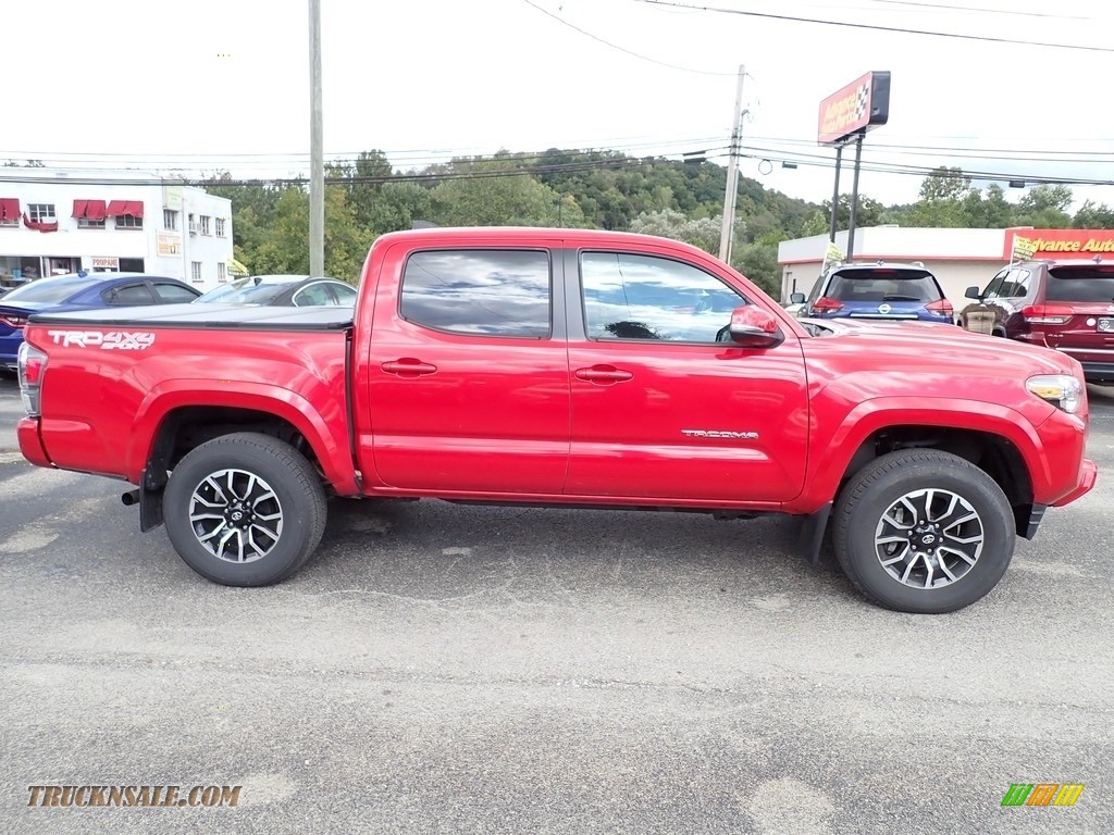 2021 Tacoma TRD Sport Double Cab 4x4 - Barcelona Red Metallic / TRD Cement/Black photo #7