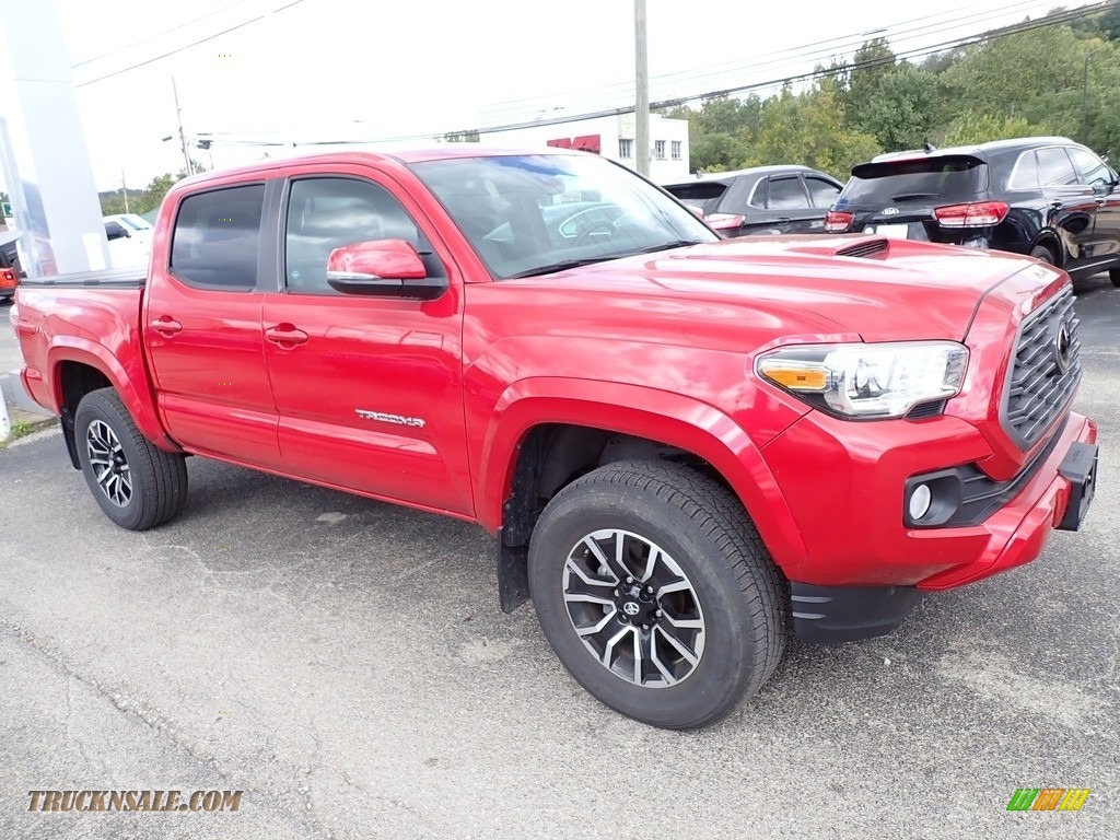 2021 Tacoma TRD Sport Double Cab 4x4 - Barcelona Red Metallic / TRD Cement/Black photo #8