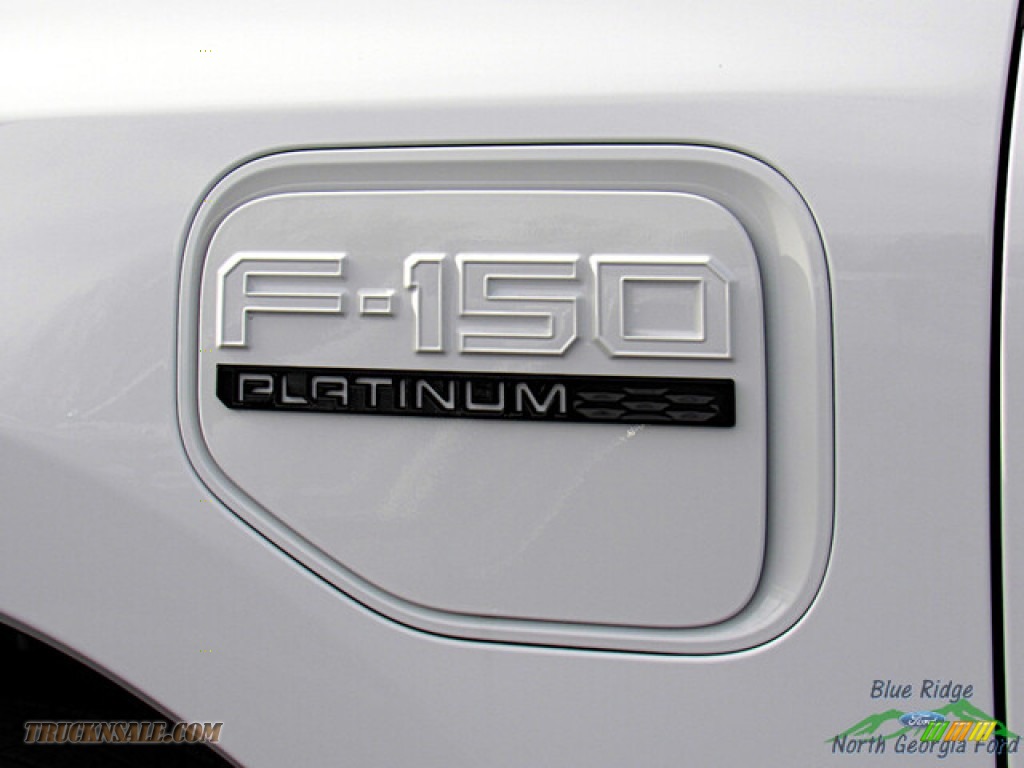 2023 F150 Lightning Platinum 4x4 - Oxford White / Black/Slate Gray photo #30