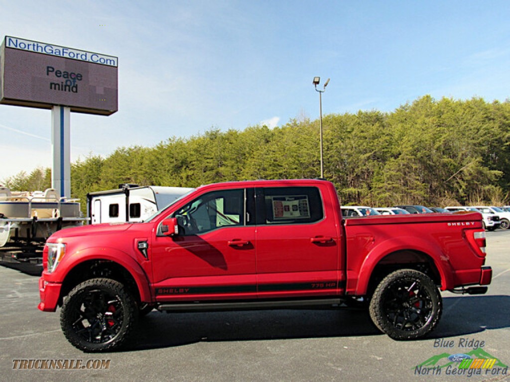 2022 F150 Shelby SuperCrew 4x4 - Rapid Red Metallic Tinted / Shelby Black/Red photo #2